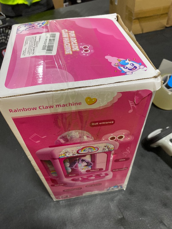 Photo 1 of Claw Machine for Kids, Mini Vending Machine Girls Unicorn Toys, Candy Grabber Prize Dispenser with Sound & 20 Mini Plush Toys, Electronic Arcade Game Indoor Toy for Home Party Birthday Gifts