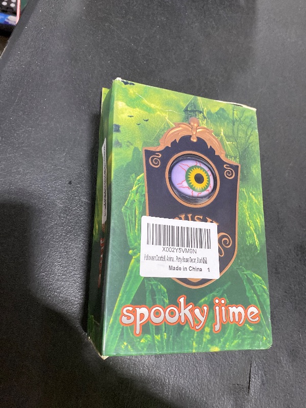 Photo 1 of Halloween Doorbell, Animated Eyeball Haunted Doorbell Halloween Decoration with Spooky Sounds, Trick or Treat Event for Halloween Party House Decor, Black