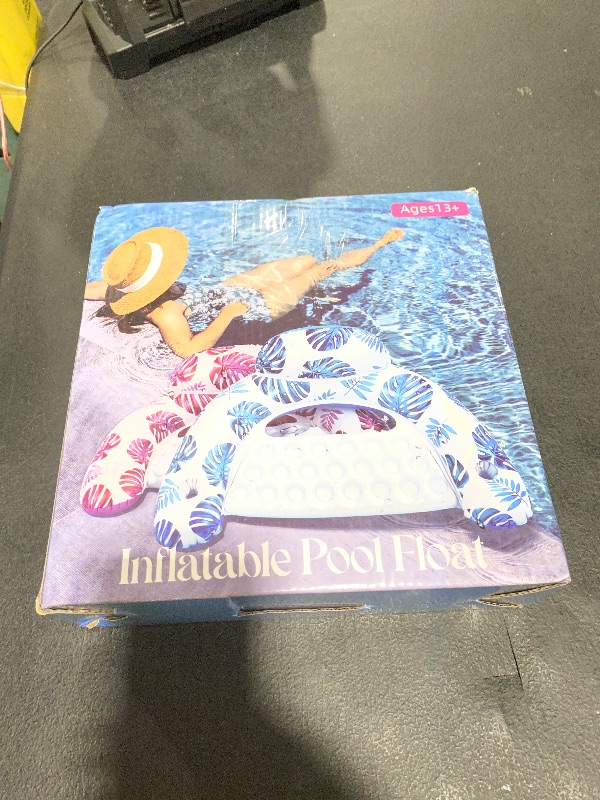 Photo 1 of [2025 New Upgraded] Pool Floats for Adult -Floating Lounge Chairs,Inflatable Pool Floats with Cup Holders 2 Repair Patch Suit for Swimming Pools, Beach, Pool Toys,Backyard Party,Lakes?2 Packs