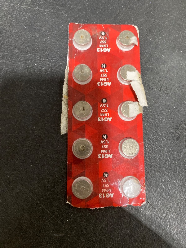 Photo 1 of AG13/LR44 Alkaline Button Cell Battery - 10 pack