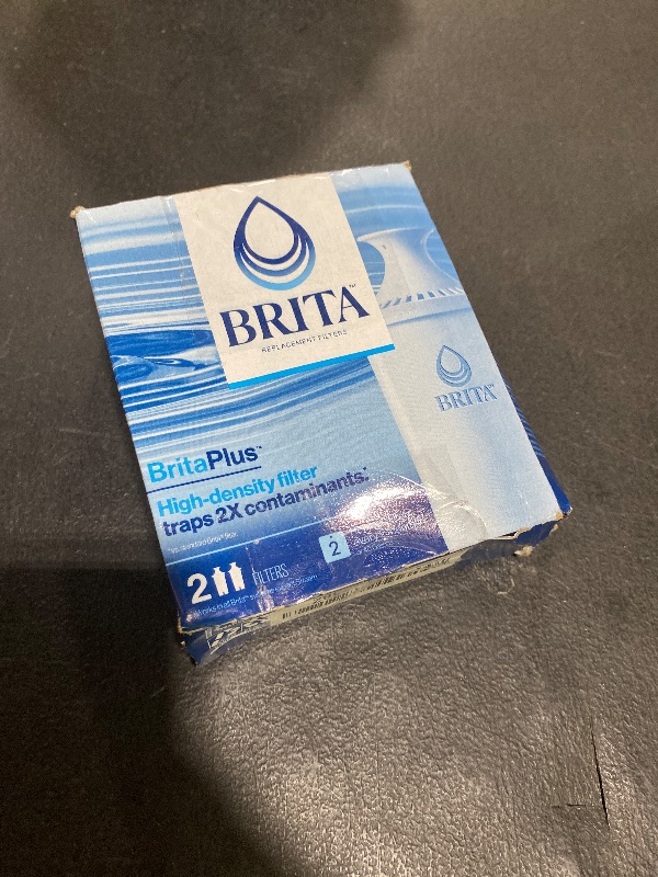 Photo 1 of Brita Plus Water Filter, BPA-Free, High-Density Replacement Filter for Pitchers and Dispensers, Reduces 2x Contaminants*, Lasts Two Months or 40 Gallons, Includes 2 Filters