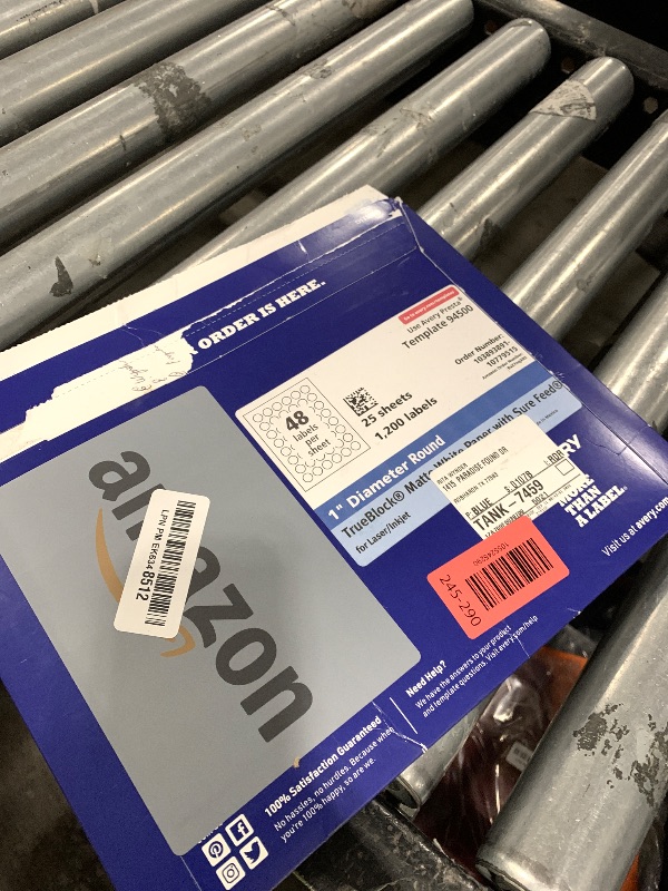 Photo 1 of Avery TrueBlock Matte White Round Labels, Sure Feed Technology, 1" Diameter, 1,200 Matte White Labels, Print-to-The-Edge, Laser/Inkjet Printable, Great for Product Merchandising Stickers