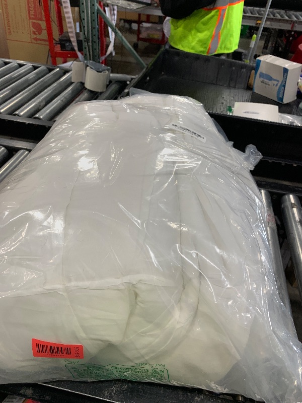Photo 1 of DWR King Size 100% Rayon Derived from Bamboo Fabric Comforter–All Season Medium-Weight Duvet Insert,10% Real Silk Blend Fill (White, 106x90)