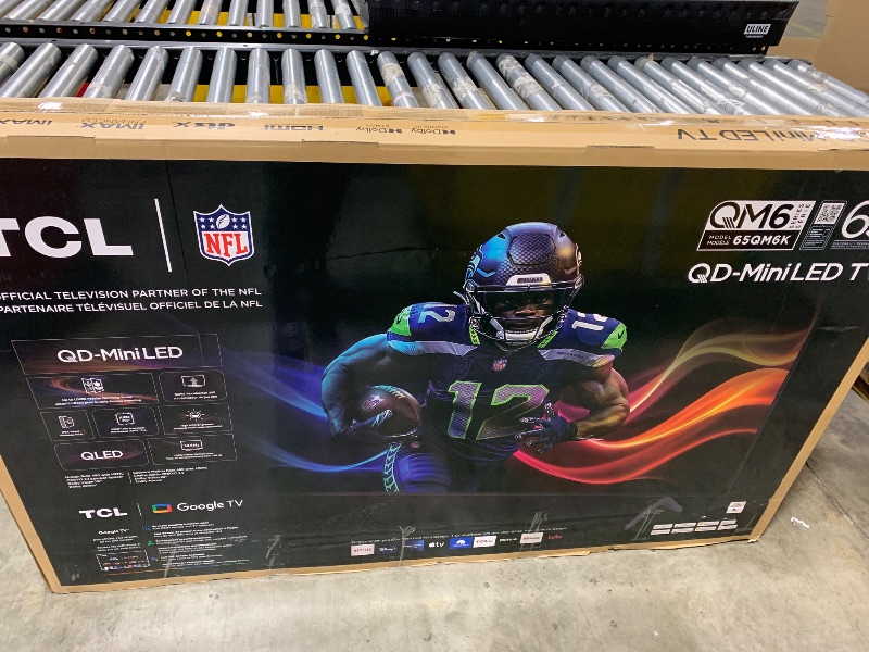 Photo 1 of TCL 65-Inch Class QM6K Series QD-Mini LED 4K UHD Google Smart TV Best Value Mini-LED TV - QLED, 144hz, 288hz Gaming Rate, High Contrast Screen, Onkyo Audio, Dolby Atmos (65QM6K, 2025 Model)