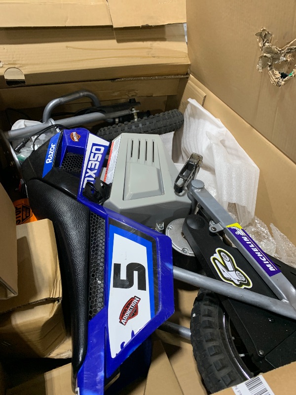 Photo 1 of Razor MX350 Dirt Rocket Electric Motocross Bike, Blue, 10-12 inches