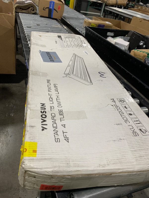 Photo 1 of VIVOSUN T5 Grow Lights, 5000 Lumens per 4ft., 216W (4 X 54W), 6500K HO Fluorescent Tubes, with High-Output T5 Light Fixture Bulbs for Indoor Plants, 8ft Power Cord, 2 Hanging Cables, 2 On/Off Control