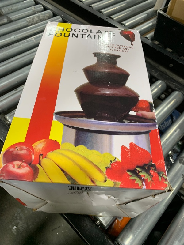 Photo 1 of 4 Tier Chocolate Fountain for Party, Stainless Steel Electric Chocolate Fondue Fountain Machine for Party