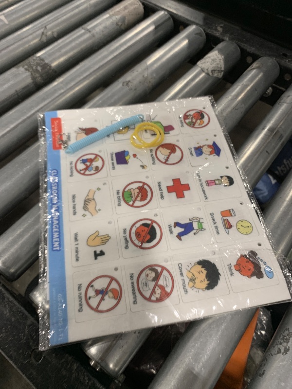 Photo 1 of Fuyoooo 30 Autism Communication Cards Special Needs Visual Aid Nonverbal Communication Board Language Learning Cue Cards with Blue Key Leash for Special Ed, Speech Delay Kids Children Adults