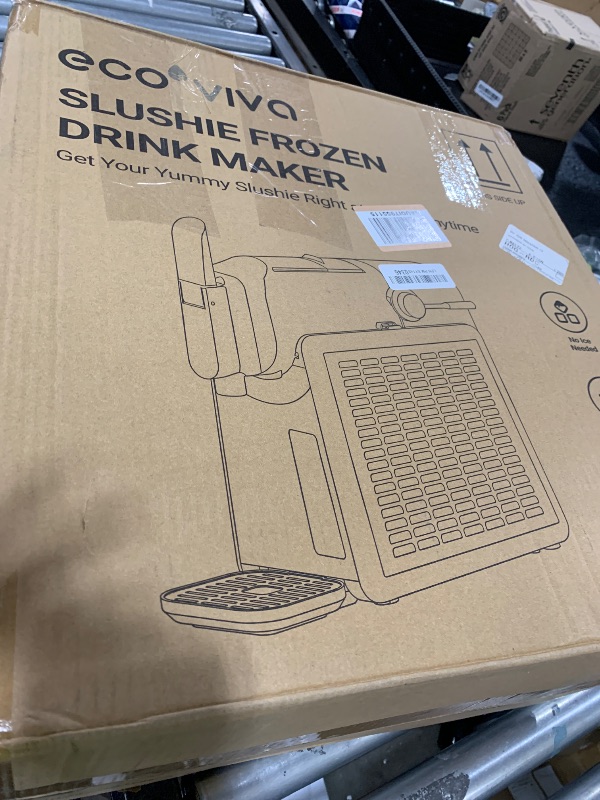 Photo 1 of Ecoviva Slushie Machine 88 oz Color-Screen Slushy Machine, Professional Frozen Drink Maker, Flashfreezing Technology, No Ice Needed, 5 Preset Settings, Margarita, Cocktails, Milk Shake, Frappé, Black
