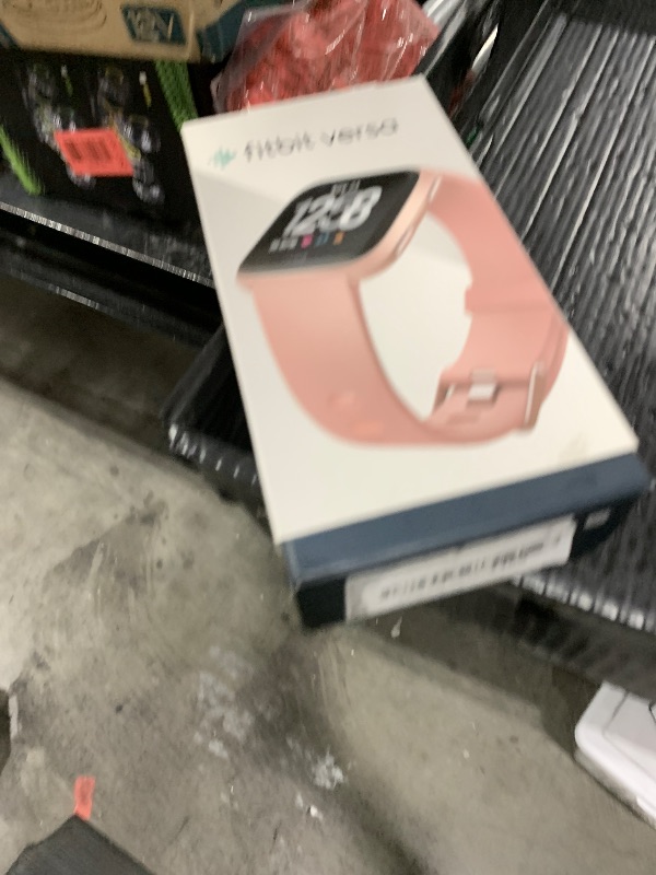 Photo 1 of Fitbit Versa Smart Watch, Peach/Rose Gold Aluminium, One Size (S & L Bands Included)