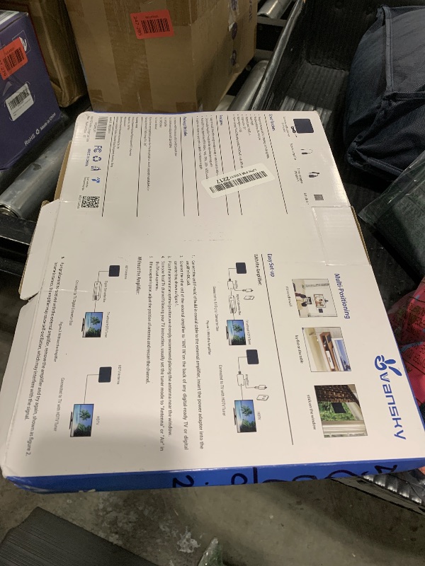 Photo 1 of TV Antenna Indoor, Digital Amplified Indoor HDTV Antenna, 1080p VHF UHF Television Local Channels Detachable Signal Amplifier and 16.5ft Long Coax Cable