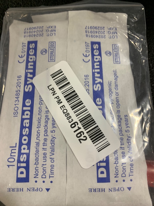 Photo 1 of 10ml Syringe for Liquid, Oral, Scientific Labs, Measurement, Dispensing, with Cap- 3 Pack