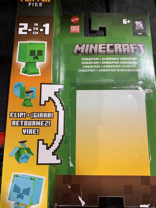 Photo 1 of Mattel Minecraft Flippin’ Figs Figures Collection with 2-in-1 Fidget Play, 3.75-in Scale, Large Heads & Pixelated Design (Characters May Vary)