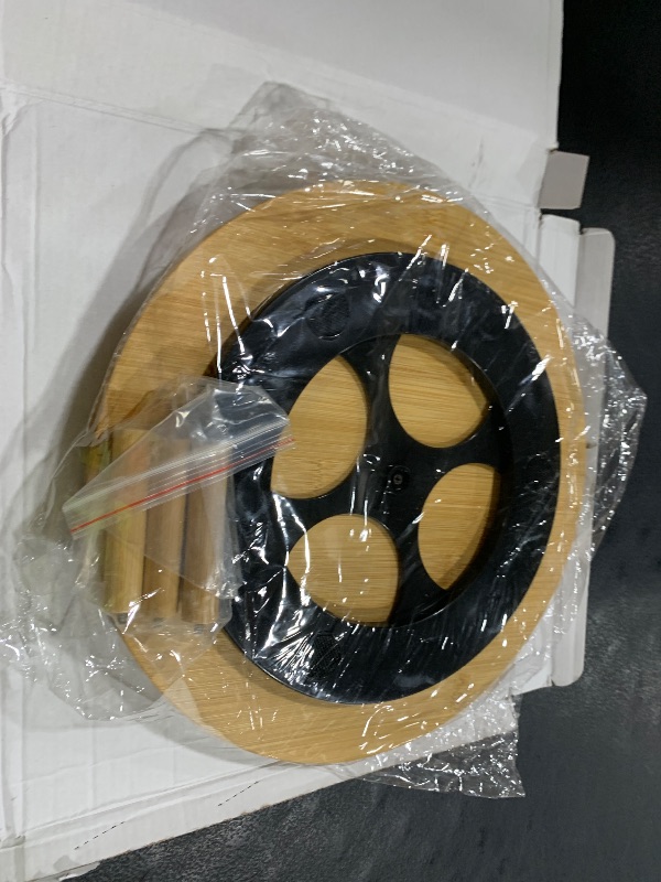 Photo 1 of 10 Inch Kitchen Rotating Spice Rack, Bamboo Wood Lazy Susan Organizer for Cabinet, Spice Rack,Turntable Organizer for Pantry, Dining Table, Countertop, Cupboard, Refrigerator, Home Decor