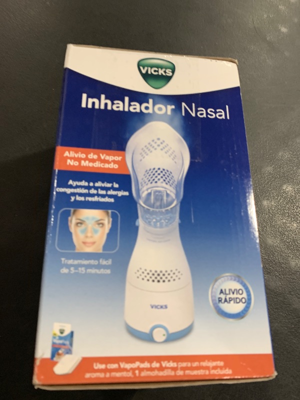 Photo 1 of Vicks Sinus Inhaler - Non-Medicated Steam Relief for Allergies, Congestion, Cough & Colds, Vocal Steamer, Soothes Nasal & Throat Passages, Works with VapoPads (1 Included)