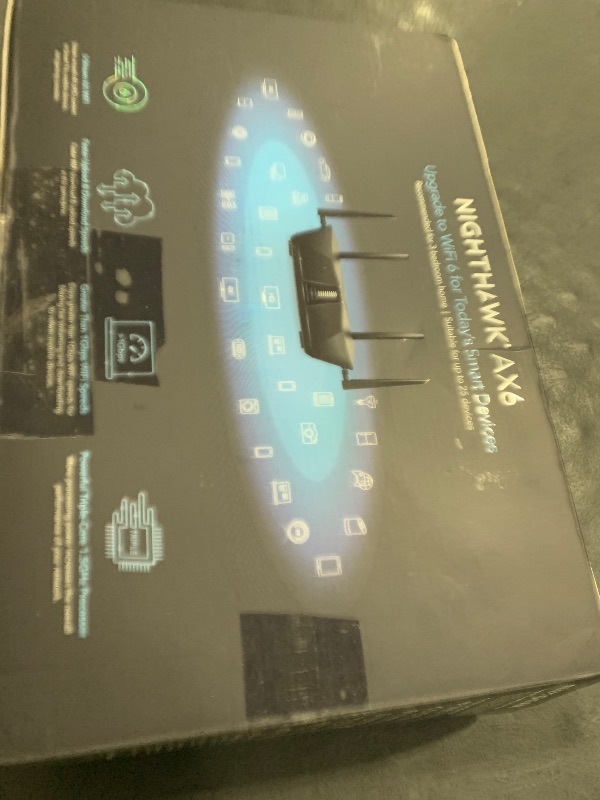 Photo 1 of NETGEAR Nighthawk 6-Stream Dual-Band WiFi 6 Router (RAX54S) – Security Features, AX5400 Wireless Speed, Up to 5.4 Gbps, Covers up to 2,500 sq. ft., 25 Devices - 1-Year Armor Subscription Included