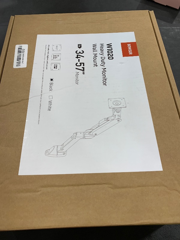 Photo 1 of BEWISER Heavy Duty Ultrawide Monitor Arm Wall Mount, 34-57" Compatible, 44lbs Capacity, Black