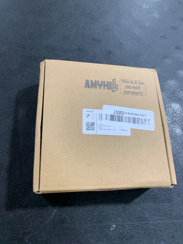 Photo 1 of Amyhill 4 Pcs Wood Business Card Holder Display for Desk Metal Wooden Name Card Organizer Business Display Holders for Women Men Office Home Decoration(Gold)