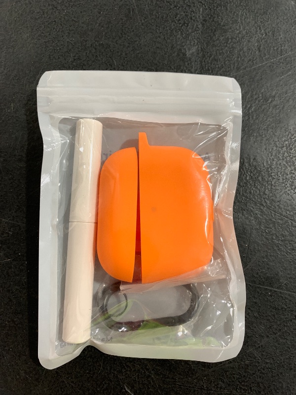 Photo 1 of Brujula Case for AirPods Pro 3 Case Silicone Protective Cover Compatible with AirPods Pro 3rd Generation 2025 (Orange)
