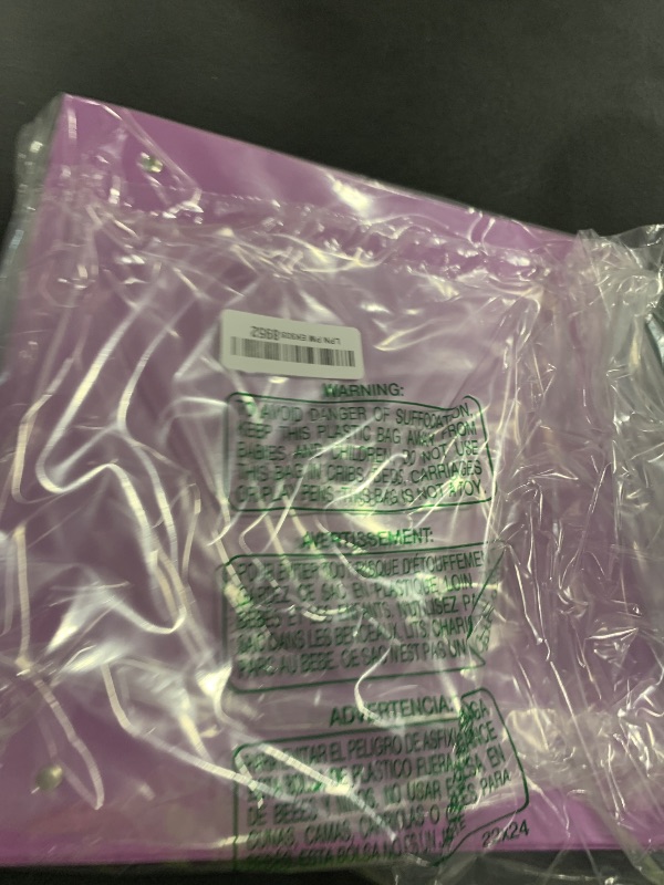 Photo 1 of 3 Inch Binder 3 Ring Binders Purple, Slant D-Ring 3” Clear View Cover with 2 Inside Pockets, Heavy Duty Colored School Supplies Office and Home Binders – by Enday