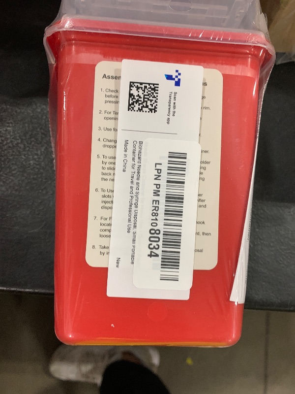 Photo 1 of Alcedo Sharps Container for Home Use 1 Quart (1-Pack), Biohazard Needle and Syringe Disposal, Small Portable Container for Travel and Professional Use