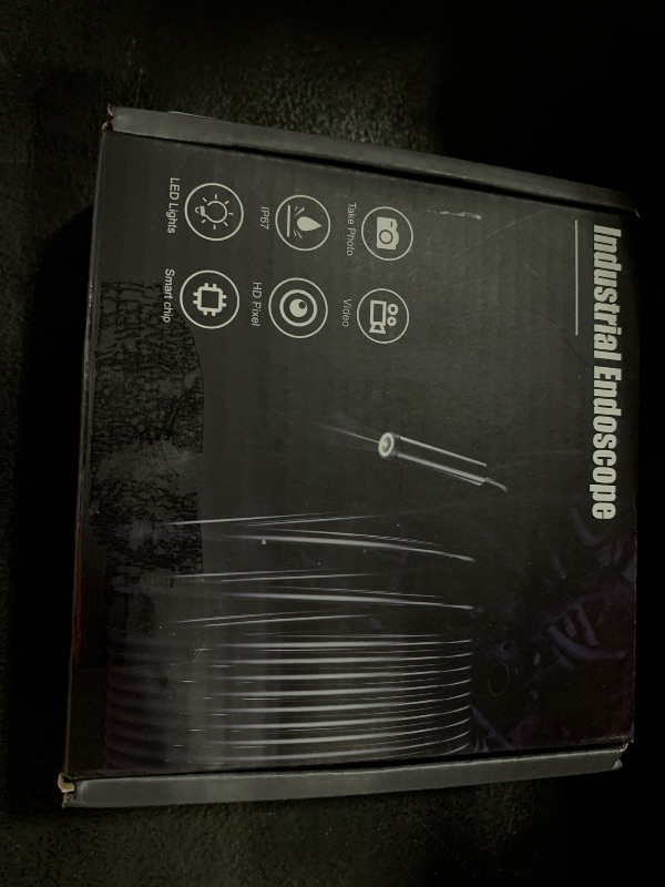 Photo 1 of 16.4ft Endoscope Camera with Light for iPhone and Android, 1920P HD IP67 Waterproof Borescope with 8 Adjustable LED Lights, Semi-Rigid Snake Camera, 7.9mm Black