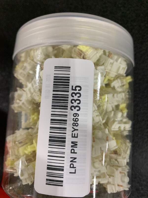 Photo 1 of GATERON Jupiter Banana Keyboard Switches, Tactile 59gf RGB LED 5 Pin Factory Pre-lubed Key Switches for MX Mechanical Keyboard(Banana,110PCS)