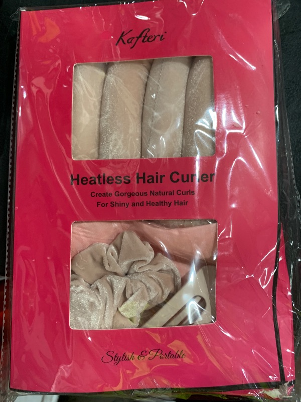 Photo 1 of Heatless Hair Curler, Soft Hair Curlers to Sleep in, Heatless Curls Overnight for Natural Curls, No Heat Curling Rod Set with Satin Bonnet for Most Hairtypes Women Girls