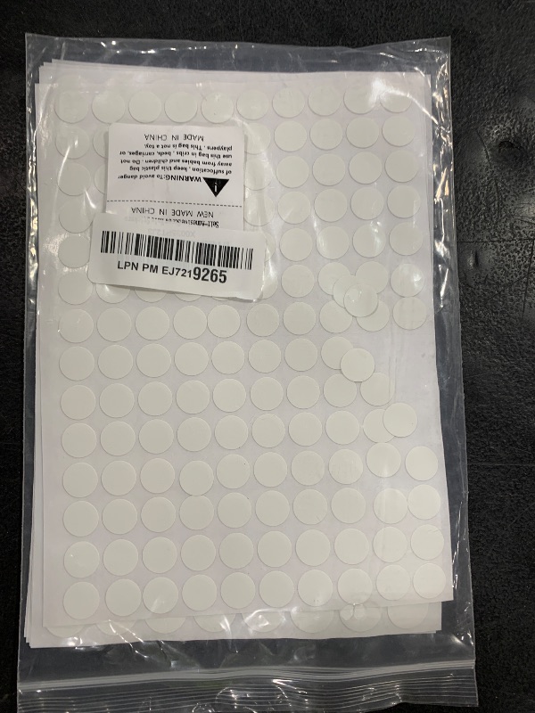 Photo 1 of 580 Pcs Self-Adhesive Screw Hole Stickers, 6-Table Self-Adhesive Screw Covers Caps Dustproof Sticker 12mm, 15mm, 21mm White