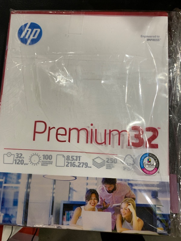 Photo 1 of Hp  | 8.5 x 11 Paper | Premium 32 lb | 1 Ream - 250 Sheets | 100 Bright | Made in USA - FSC Certified | 113500R