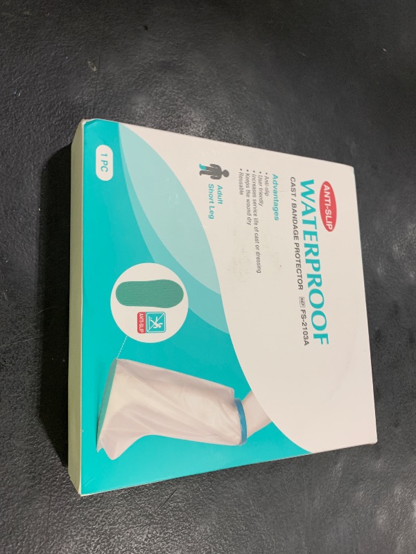 Photo 1 of Lxuemlu 2025 Upgraded 100% Waterproof Cast Shower Cover Leg Cast Cover with Non-Slip Bottom for Showering After Surgery, Adult Foot Shower Bag Cast Bag Cast Protector to Keep Wound & Bandages Dry