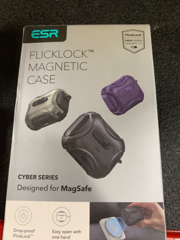 Photo 1 of ESR for AirPods Pro 3 Case (2025), Compatible with Airpods Pro 3rd Generation Case (USB-C Cable), Effortless MagSafe, Drop-Proof Lock, Easy Open, Cyber Series, Green