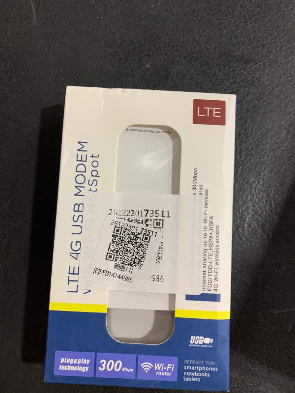 Photo 1 of 4G LTE USB Modem, Portable Router With SIM Card Slot, High Speed 300Mbps Travel Hotspot Mini Router, Unlocked Dongle, Up to 10 Users