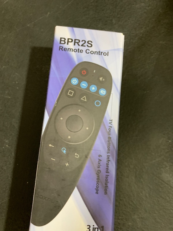Photo 1 of BOXPUT BPR2S BT Voice Remote Control Air Mouse Remote Control Replacement with 6-Axis Gyro Support IR Learning TV 4 Keys IR Isolation for Android TV Box ATV Devies (Not Included Batteries)