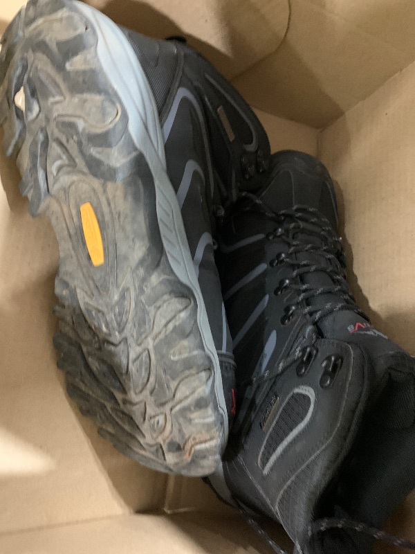 Photo 1 of NORTIV 8 Men's Ankle High Waterproof Hiking Boots Outdoor Lightweight Shoes Trekking Trails Armadillo,Size 10W,Black/Dark/Grey,160448_M