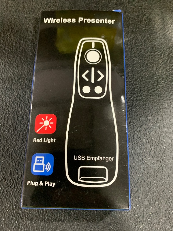 Photo 1 of Presentation Clicker Wireless Presenter Remote for PowerPoint, Powerpoint Clicker with Volume Control PowerPoint Slide Advancer for Mac, Computer, Laptop-E600