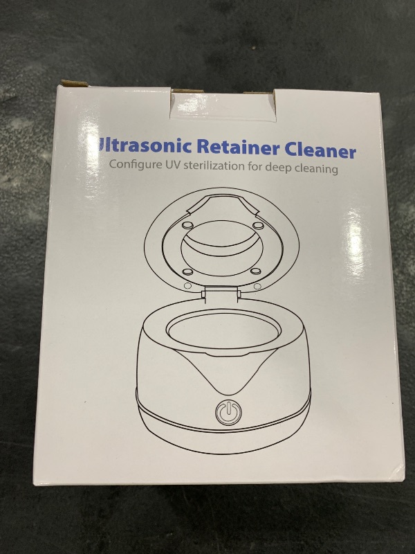 Photo 1 of CXRUY Ultrasonic Retainer Cleaner - UV Dental Cleaning Pod Night Guard Cleaner for Dentures, Aligner, Braces, Toothbrush Heads, Jewelry (Black)