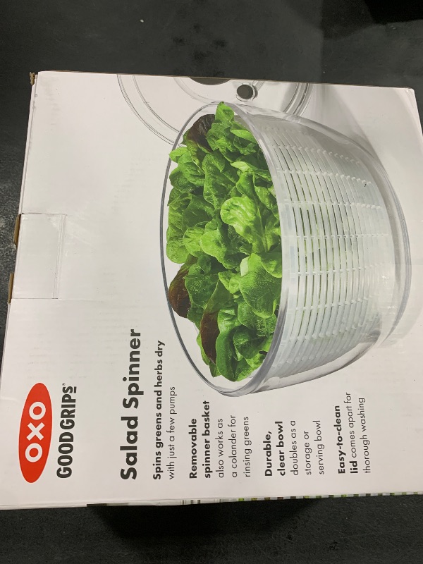 Photo 1 of OXO Good Grips Salad Spinner | Lettuce Spinner | Fruit Washer | Fruit Washing Bowl with Strainer | Vegetable Cleaner | Salad Cleaner | Lettuce Washer | 6.22 Quart Capacity
