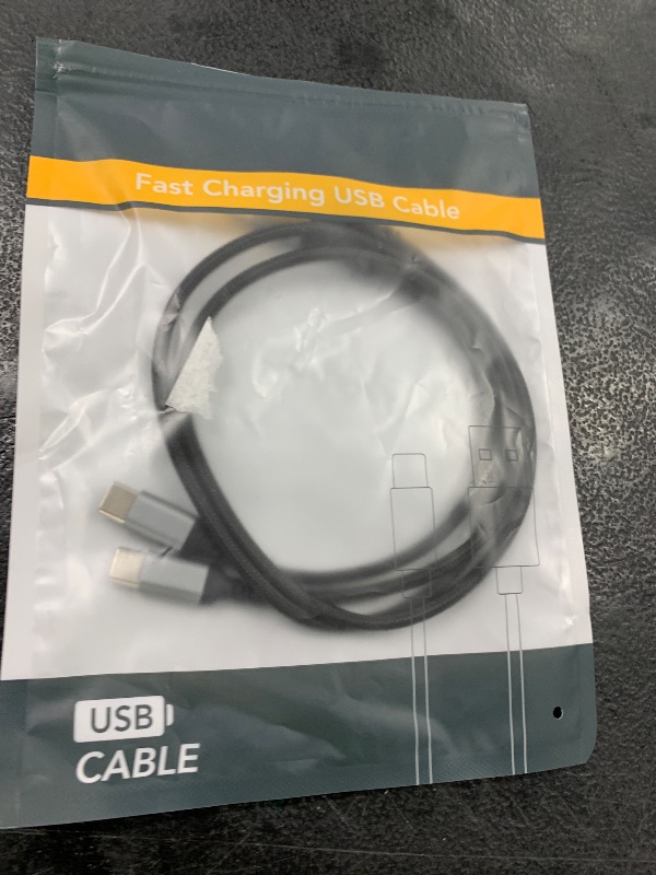 Photo 1 of 1.5ft USB C Charging Cable, 2 Pack Braided USB C to USB C Cable 60W/3A CarPlay USBC Cord Compatible with iPhone 15 Samsung Galaxy S23 Ultra Google Pixel, Short USB C to C Cable for Car