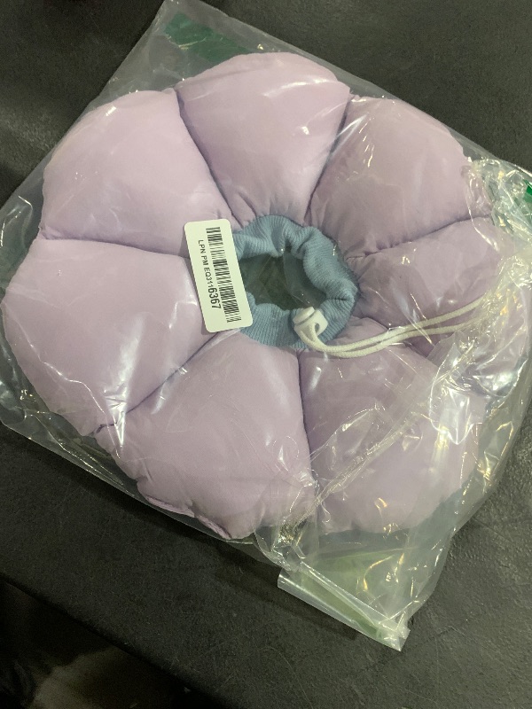 Photo 1 of Cat Cone Collar,Cute Waterproof Cat Recovery Collar,Anti-Bite Lick Wound Healing Safety Elizabethan e Collar for Cats,Purple Flower All-Season Style…