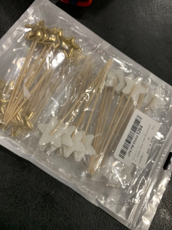 Photo 1 of BOHUIZ 50 Pcs Gold Star Cupcake Toppers, Wedding, Engagement, Bridal Shower & Birthday Party Cake Decorations