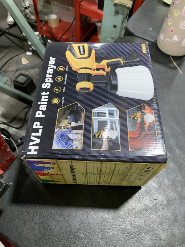 Photo 1 of VONFORN Paint Sprayer, 700W HVLP Spray Gun with Cleaning & Blowing Joints, 4 Nozzles and 3 Patterns, Easy to Clean, for Furniture, Cabinets, Fence, Walls, Door, Garden Chairs etc. VF803