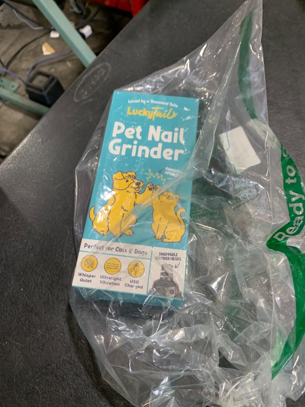 Photo 1 of LuckyTail Pet Nail Grinder for Dogs and Cats - Super Quiet and Low Vibration Electric Dog Nail Grinder with 2 LED Lights - USB Rechargeable and Cordless - 2 Speeds - Small to Large Pets