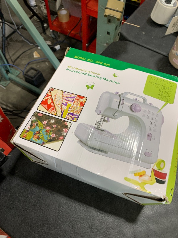 Photo 1 of Sewing Machine for Beginners & Kids, Mini Portable Sewing Machines with 12 Built-in Stitch Patterns, 2-Speed Foot Pedal, Perfect for Teaching Daughter Granddaughter to Sew(27 Pieces Sewing Kit & Case)
