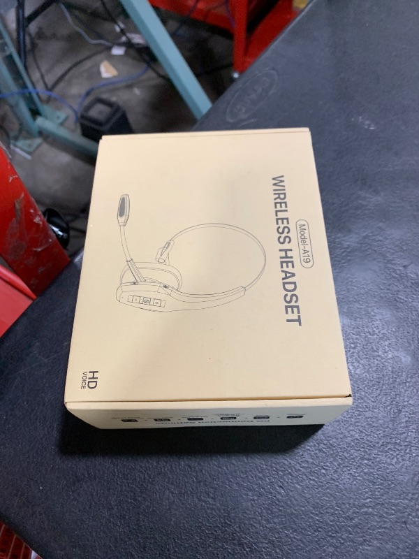 Photo 1 of Trucker Bluetooth Headset, Wireless Headset with Mic, Bluetooth Headsets with Dual Noise Cancelling Microphone & Mute Button, 55Hrs Working Time PC Headsets for Cell Phones, Computer, Truck Driver