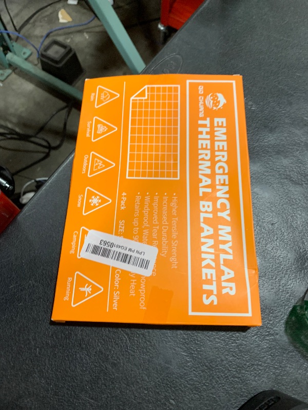 Photo 1 of QIO CHUANG Emergency Mylar Thermal Blankets -Space Blanket Survival kit Camping Blanket (4-Pack). Perfect for Outdoors, Hiking, Survival, Bug Out Bag ?Marathons or First Aid 1