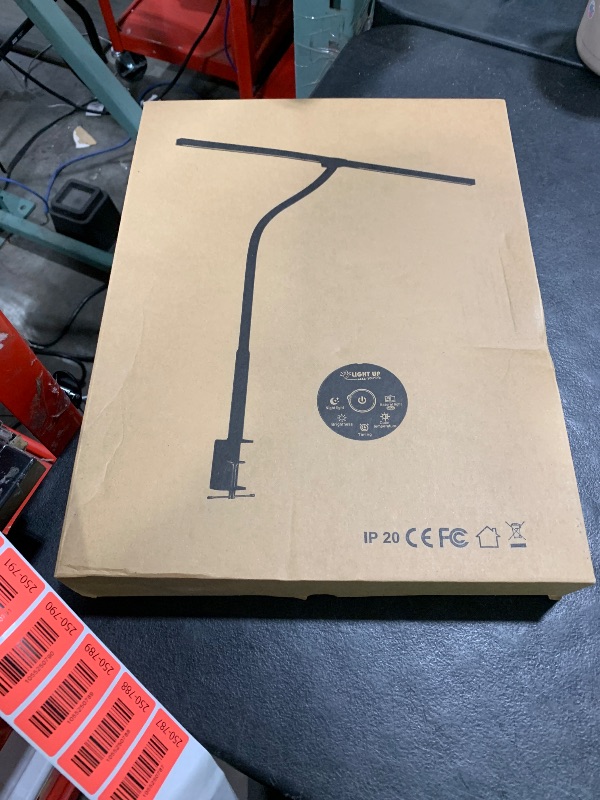 Photo 1 of Led Desk Lamp for Office Home - Eye Caring Architect lamp with Clamp,Dual Screen Computer Monitor Gooseneck Smart Light: 24W 5 Color Flexible Adjustable Lighting Table Lamp for Study Drafting