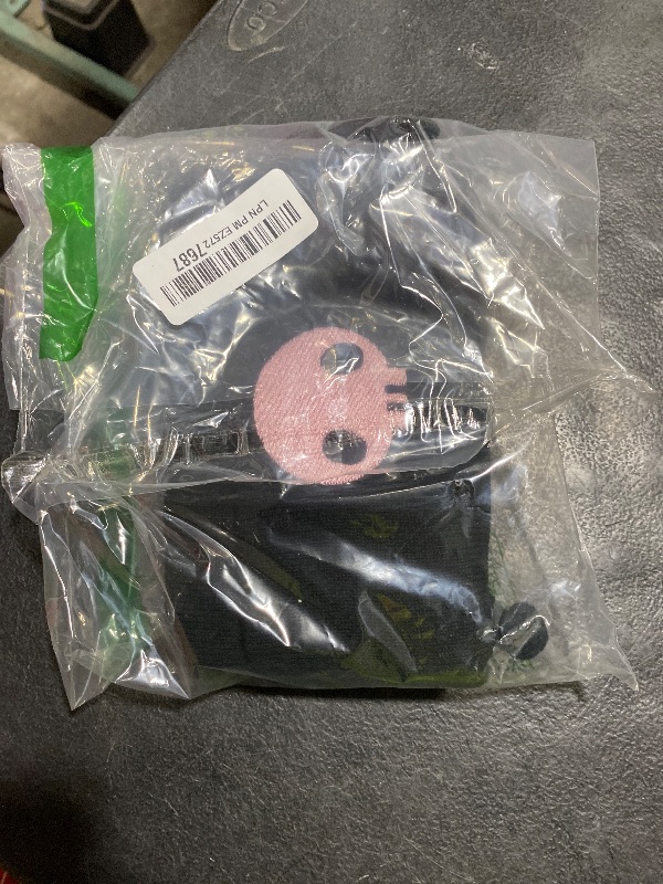 Photo 1 of Kuromi Cuffed Knitted Embroidered Logo with 3D Plush Ears Beanie Hat