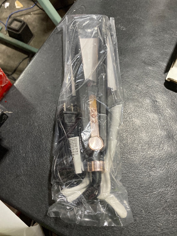 Photo 1 of SKIMI Airflow Styler, Titanium Flat Iron Hair Straightener, Professional Curling Iron with Cooling Air Vents to Lock in Style, 5 Temps & Dual Voltage, Auto Off(Black & Champagne).