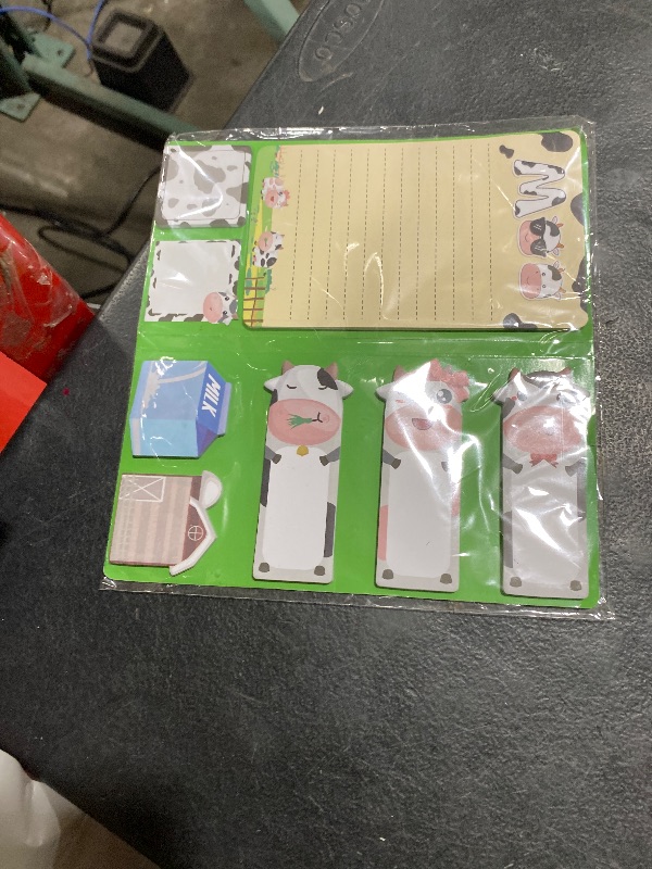 Photo 1 of Fancy Land Cow Sticky Notes Set Cute Sticky Notepads 240 Sheets Book Notes Kids Office School Friends Holiday Teacher Small Gifts